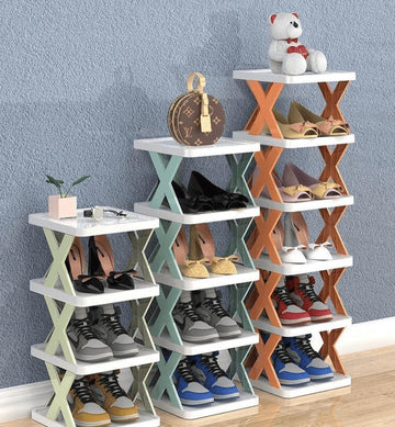 5layers stackable vertical space saving storage rack bookshelf organizer